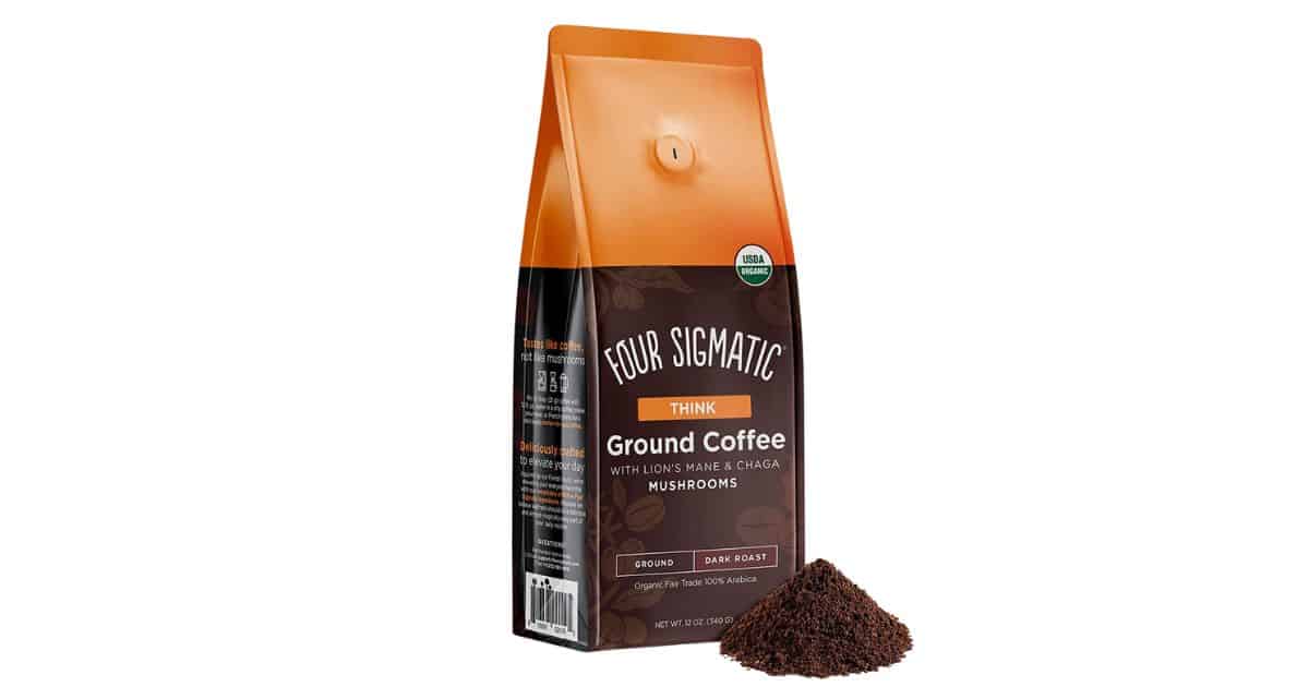 Bag of Four Sigmatic Ground Coffee with Lion's Mane and Chaga Mushrooms