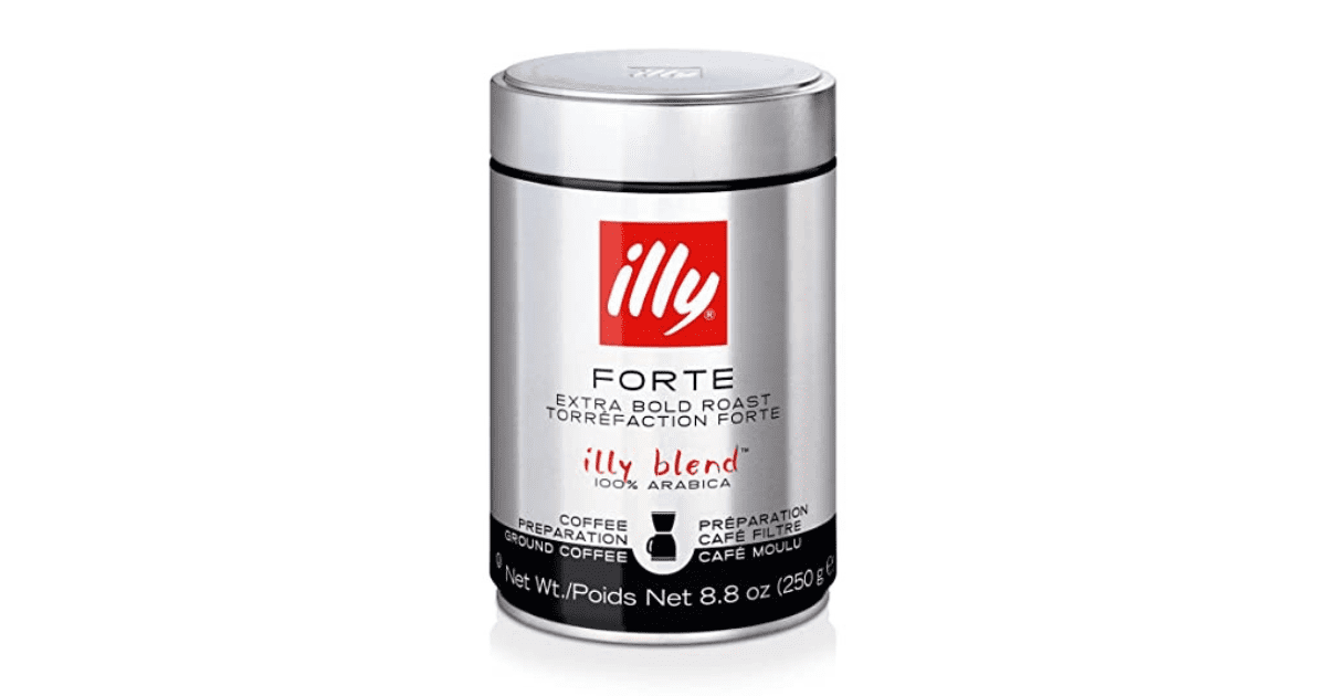 Can of Illy Forte Extra Dark Roast Italian Coffee