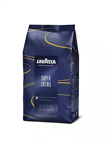 Lavazza Super Crema Whole Bean Coffee Blend, light-Medium Espresso Roast, 2.2 Pound (Pack of 1)